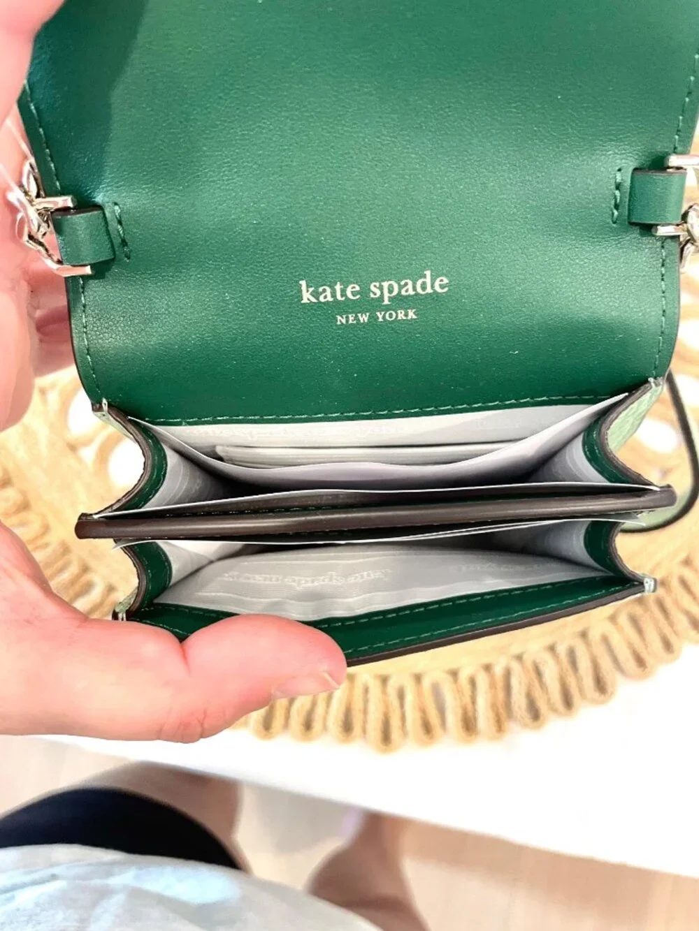 NWT Kate Spade New York Knott North South Photo Crossbody K6376 BeachGlass Green